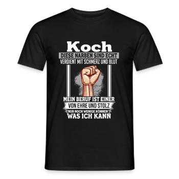 Honor & Pride Koch Hobby cook Faust - Men's T-Shirt - black - Front - AI Model Male 178 light (178cm)