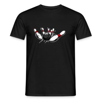 Bowling Bowling Ball Cones Bowling - Men's T-Shirt - black - Front - AI Model Male 178 light (178cm)