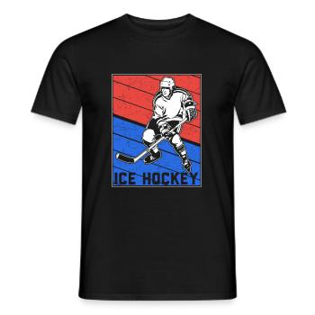 Hockey sur glace rondelle de hockey sur glace - T-shirt homme - noir - Devant - AI Model Male 178 light (178cm)