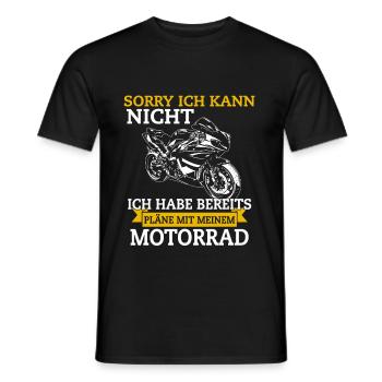 Mi dispiace non posso motociclista - T-shirt uomo - nero - Fronte - AI Model Male 178 light (178cm)