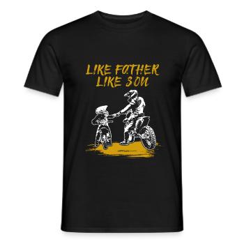 Come il padre motocross del motociclista - T-shirt uomo - nero - Fronte - AI Model Male 178 light (178cm)