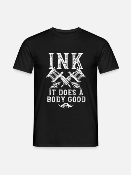 Tattoo Tätowiert Tinte - Männer T-Shirt - Schwarz