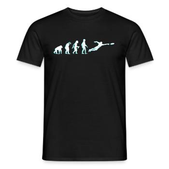 Evolution Frisbee - Männer T-Shirt - Schwarz - Vorne - AI Model Male 178 light (178cm)