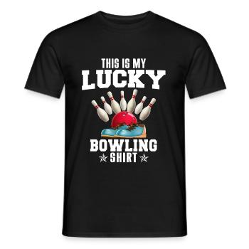 Cadeau de chance de bowling - T-shirt homme - noir - Devant - AI Model Male 178 light (178cm)