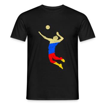 Joueur de volleyball de volleyball - T-shirt homme - noir - Devant - AI Model Male 178 light (178cm)