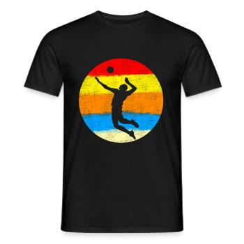 Volleyball Vintage - T-shirt homme - noir - Devant - AI Model Male 178 light (178cm)