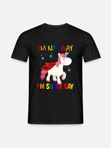 Non sono gay, sono super gay - T-shirt uomo - nero