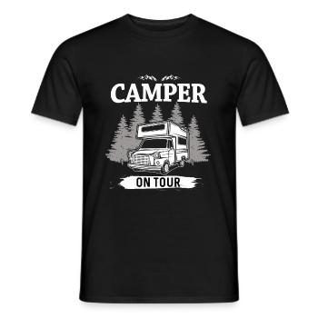 Campeur en tournée - T-shirt homme - noir - Devant - AI Model Male 178 light (178cm)