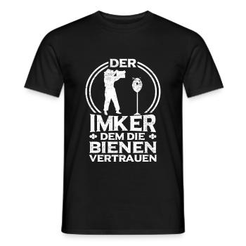 Der Imker dem die Bienen vertrauen - Männer T-Shirt - Schwarz - Vorne - AI Model Male 178 light (178cm)