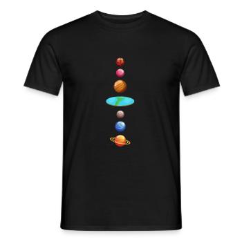Planets Universe - Men's T-Shirt - black - Front - AI Model Male 178 light (178cm)