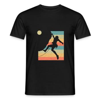 Alpinisme vintage - T-shirt homme - noir - Devant - AI Model Male 178 light (178cm)