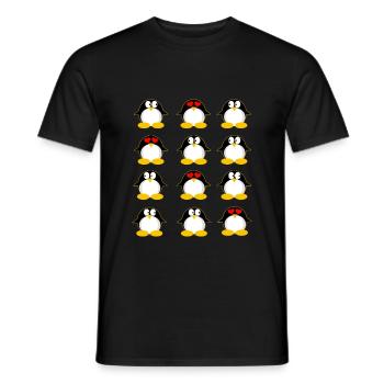 Pingouin pingouin - T-shirt homme - noir - Devant - AI Model Male 178 light (178cm)
