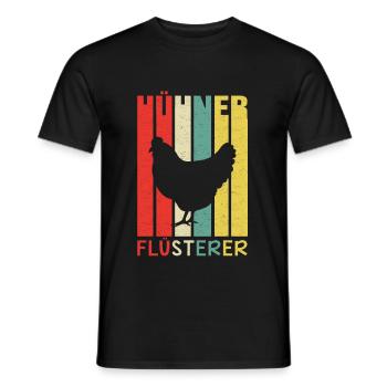 Vintage chicken whisperer - Men's T-Shirt - black - Front - AI Model Male 178 light (178cm)