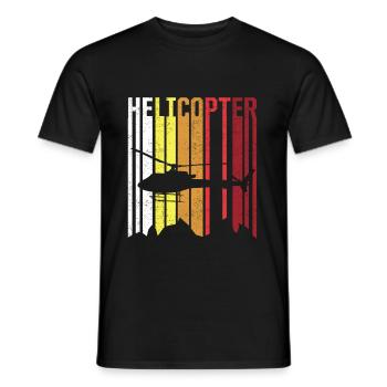 Vintage Helicopter - Men's T-Shirt - black - Front - AI Model Male 178 light (178cm)