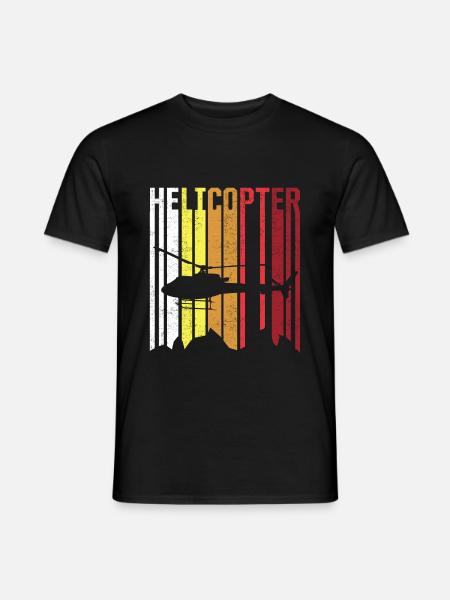 Vintage Helicopter - Men's T-Shirt - black