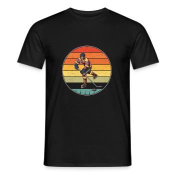 Vintage Hockeyspieler - Männer T-Shirt - Schwarz - Vorne - AI Model Male 178 light (178cm)