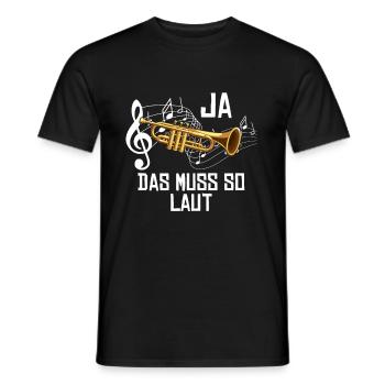 Ja das muss so laut - Männer T-Shirt - Schwarz - Vorne - AI Model Male 178 light (178cm)