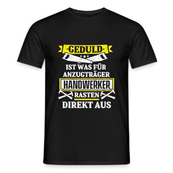 Handwerker lustig Spruch - Männer T-Shirt - Schwarz - Vorne - AI Model Male 178 light (178cm)