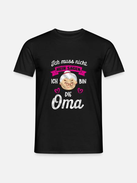 Ich bin die Oma - Männer T-Shirt - Schwarz