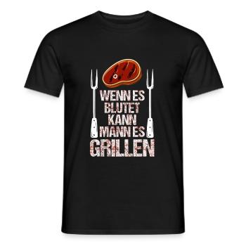 Grillen BBQ - Männer T-Shirt - Schwarz - Vorne - AI Model Male 178 light (178cm)