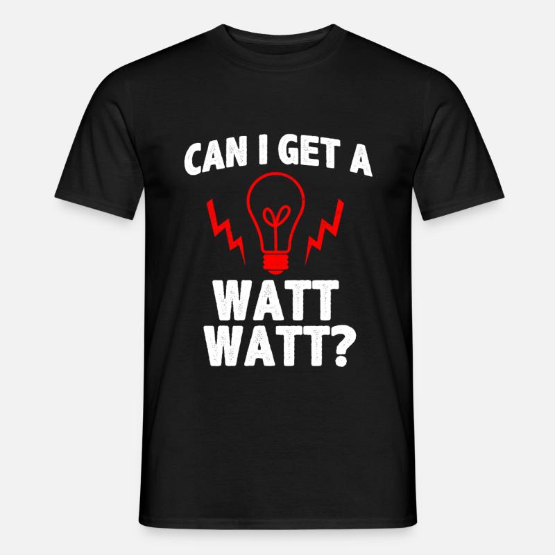 Watt Strom - Männer T-Shirt - Schwarz