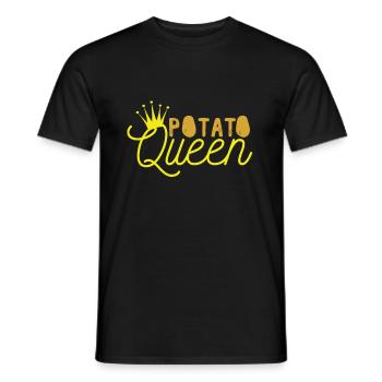 Potato queen - Men's T-Shirt - black - Front - AI Model Male 178 light (178cm)