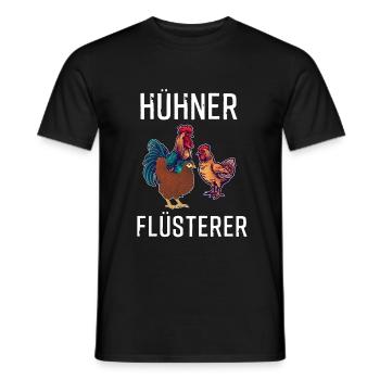Chickens Whisperer Chicken - Men's T-Shirt - black - Front - AI Model Male 178 light (178cm)