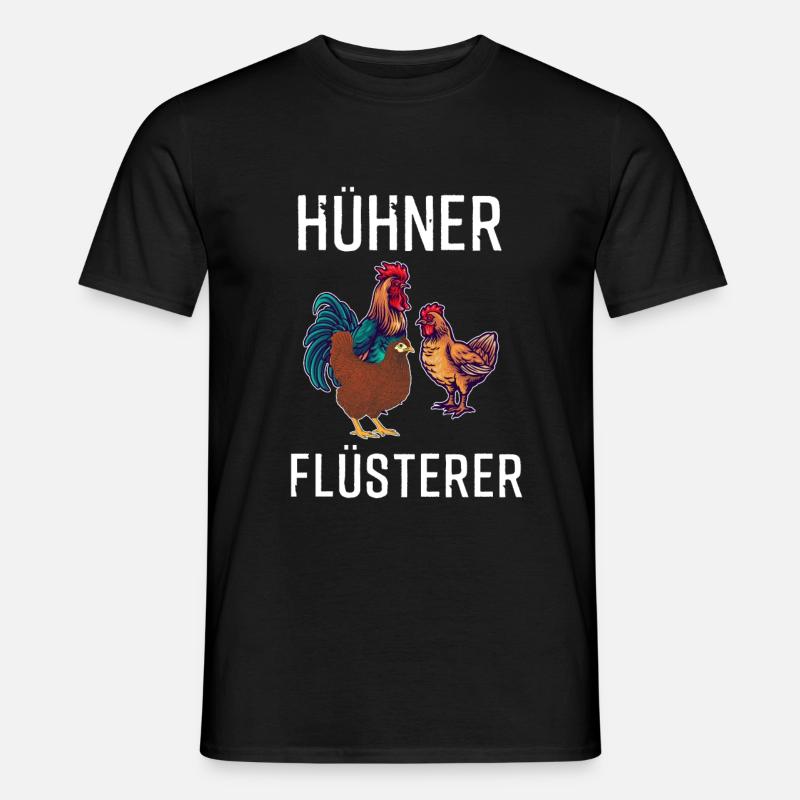 Hühner Flüsterer Huhn - Männer T-Shirt - Schwarz