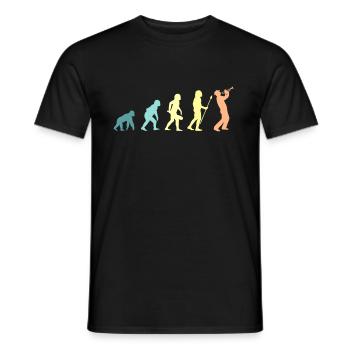 Evolution trumpet trumpeter - Men's T-Shirt - black - Front - AI Model Male 178 light (178cm)