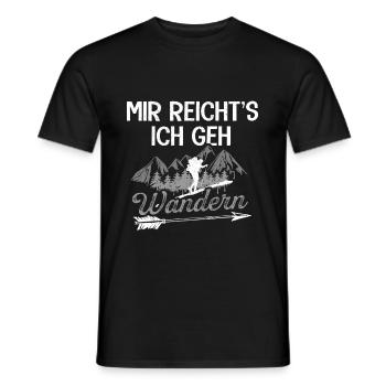 Mir reichts ich geh Wandern - Männer T-Shirt - Schwarz - Vorne - AI Model Male 178 light (178cm)