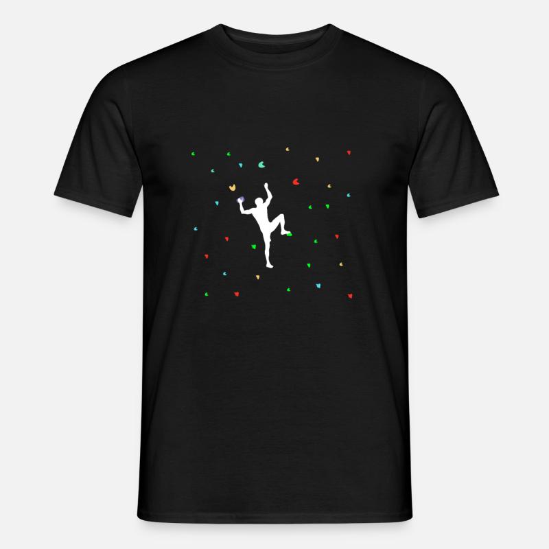 Klettern Kletterwand - Männer T-Shirt - Schwarz