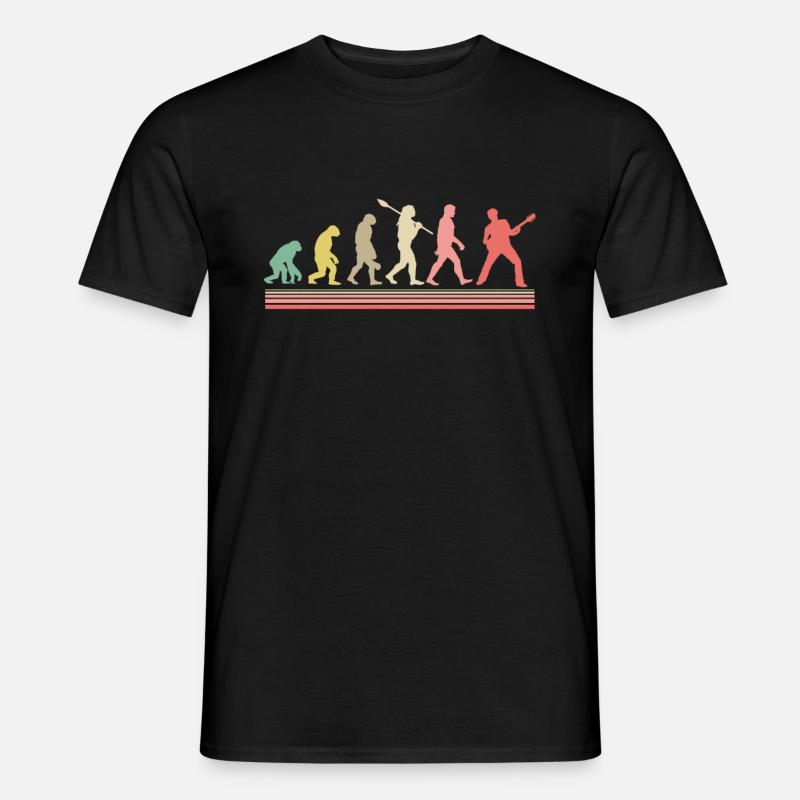 Gitarrist Gitarre Evolution - Männer T-Shirt - Schwarz