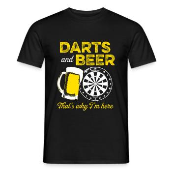 Darts Dart und Bier - Männer T-Shirt - Schwarz - Vorne - AI Model Male 178 light (178cm)