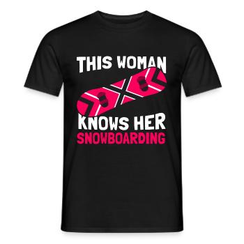 Snowboard Snowboarder Snowboarding - Men's T-Shirt - black - Front - AI Model Male 178 light (178cm)