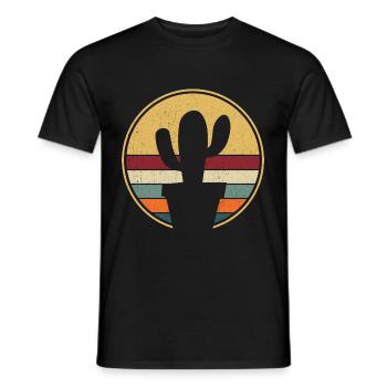 Cactus arbuste Cactus piquant jardinier de jardin - T-shirt homme - noir - Devant - AI Model Male 178 light (178cm)