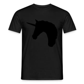 Einhorn Profil - Männer T-Shirt - Schwarz - Vorne - AI Model Male 178 light (178cm)