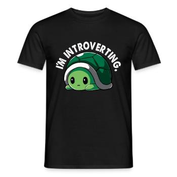 Tortue introvertie - T-shirt homme - noir - Devant - AI Model Male 178 light (178cm)