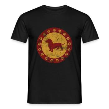 Dackel - Männer T-Shirt - Schwarz - Vorne - AI Model Male 178 light (178cm)