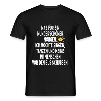 Ich Möchte Meine Mitmenschen Vor Den Bus Schubsen - Männer T-Shirt - Schwarz - Vorne - AI Model Male 178 light (178cm)