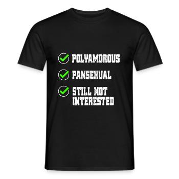 Polyamorous Pansexual Checkliste LGBTQ Polyamorie - Männer T-Shirt - Schwarz - Vorne - AI Model Male 178 light (178cm)