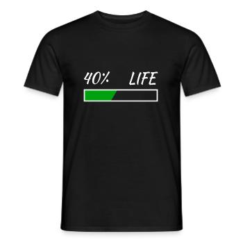 40e anniversaire 40% de vie 40 ans de vie Poutre de chargement - T-shirt homme - noir - Devant - AI Model Male 178 light (178cm)
