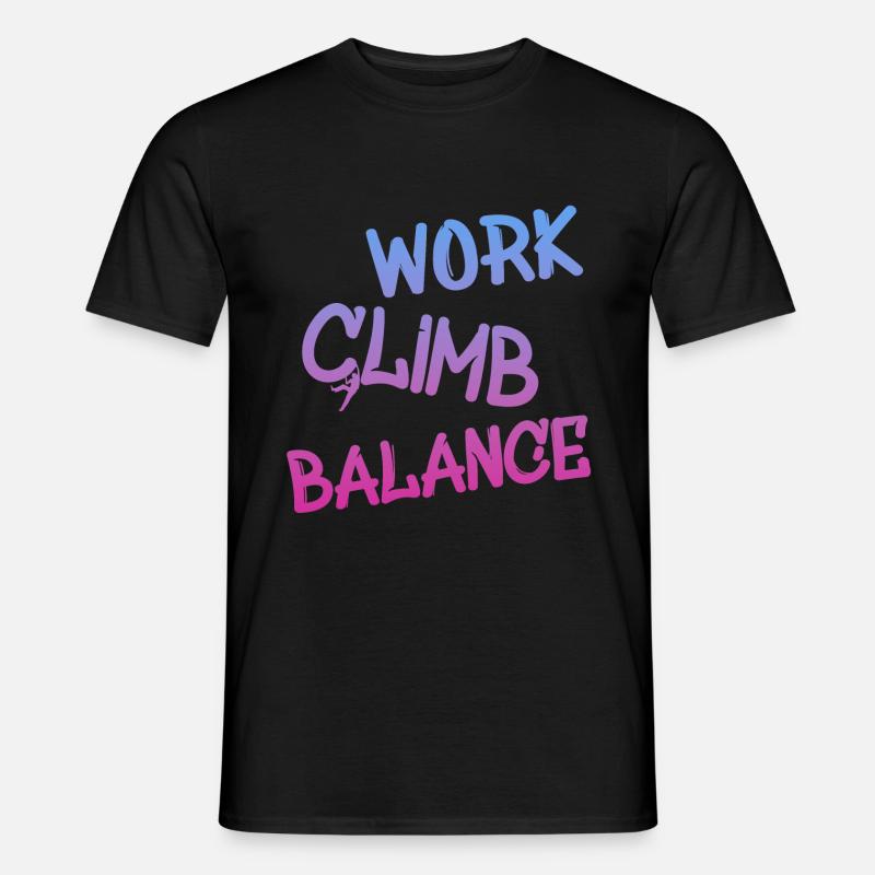 Klettern Bouldern - Männer T-Shirt - Schwarz