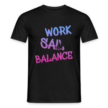 work sail balance - Männer T-Shirt - Schwarz - Vorne - AI Model Male 178 light (178cm)