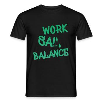 Segeldesign Segelboot Sailing - Männer T-Shirt - Schwarz - Vorne - AI Model Male 178 light (178cm)