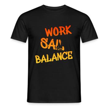 work sail balance - Männer T-Shirt - Schwarz - Vorne - AI Model Male 178 light (178cm)
