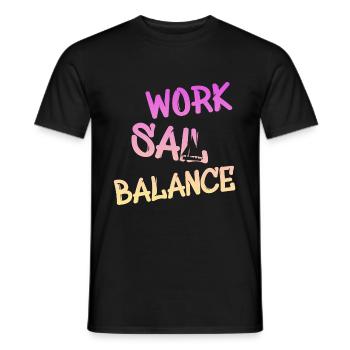 Sailing - Männer T-Shirt - Schwarz - Vorne - AI Model Male 178 light (178cm)