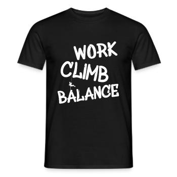 Klettern Kletterer Climbing Abseilen - Männer T-Shirt - Schwarz - Vorne - AI Model Male 178 light (178cm)