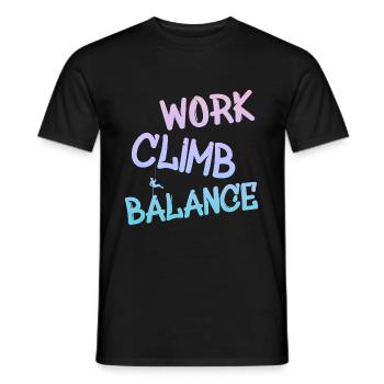 Kletter Klettersteig Kletterer Climbing - Männer T-Shirt - Schwarz - Vorne - AI Model Male 178 light (178cm)