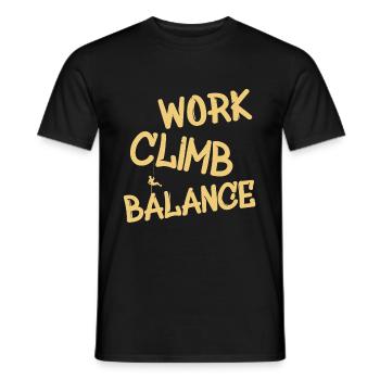 Klettern Spruch Climb Abseilen - Männer T-Shirt - Schwarz - Vorne - AI Model Male 178 light (178cm)