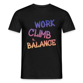 Klettern - Männer T-Shirt - Schwarz - Vorne - AI Model Male 178 light (178cm)